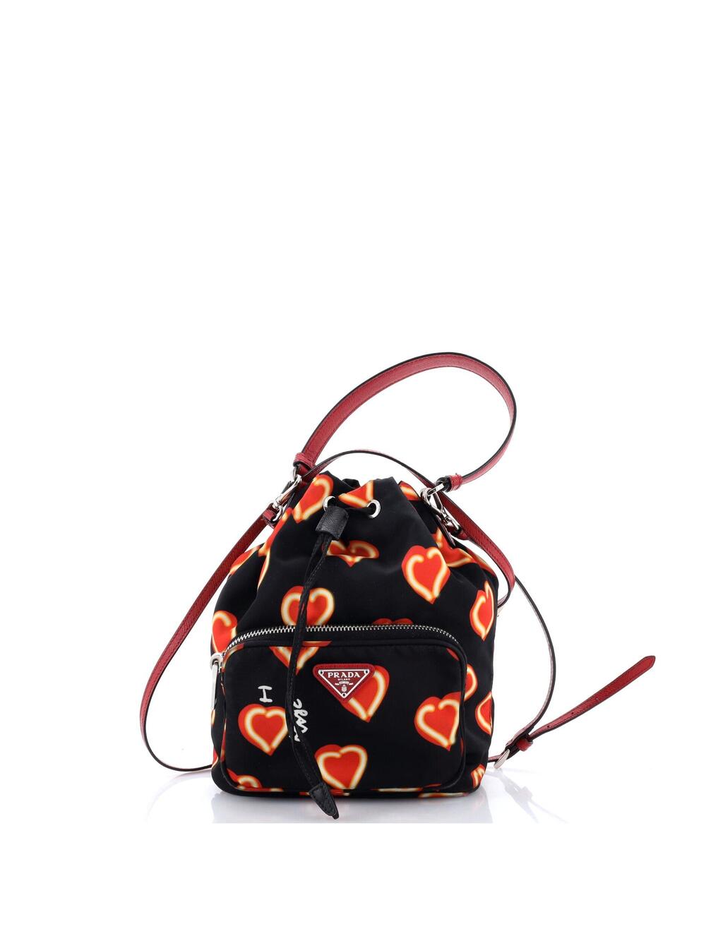 Prada Drawstring Bucket Bag Printed #365194P63B